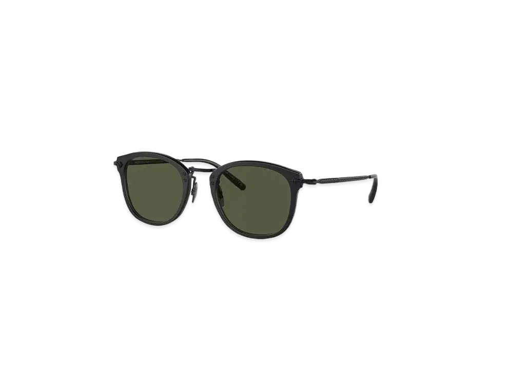 OLIVER PEOPLES OP-506 Sun "Semi-Matte Black-Matte Black/Green"