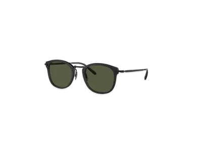 OLIVER PEOPLES OP-506 Sun "Semi-Matte Black-Matte Black/Green"