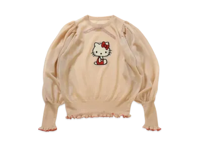 HELLO KITTY x BEAMS COUTURE Hello Kitty Transparent Sweater "Beige"