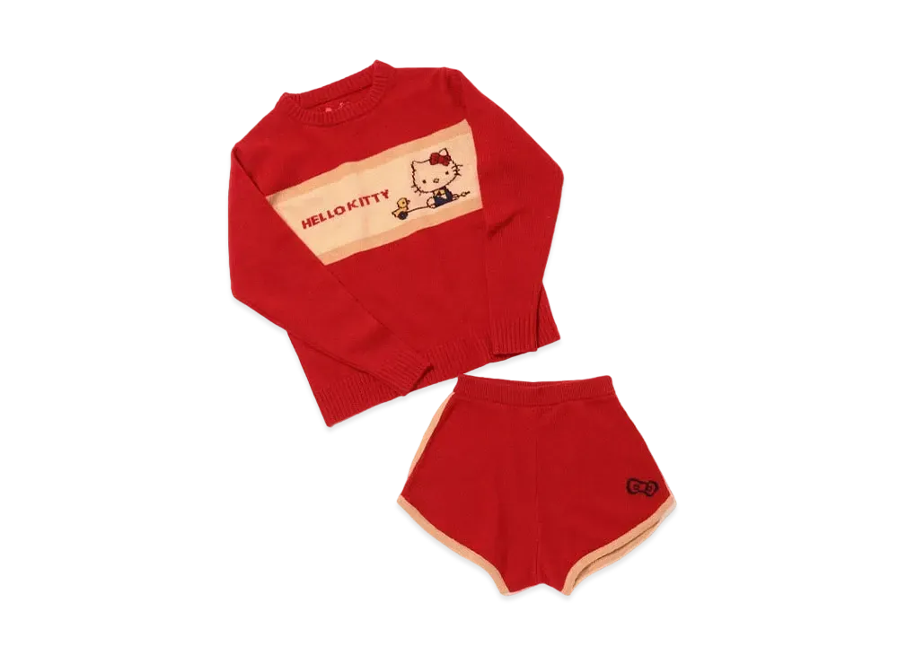 HELLO KITTY x BEAMS COUTURE Hello Kitty Sweater Setup "Red"
