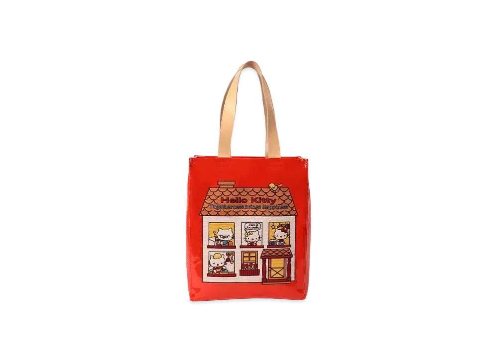 HELLO KITTY x BEAMS COUTURE Hello Kitty House Embroidery Bag "Red"