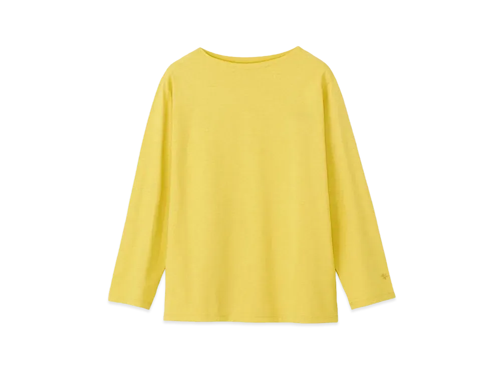 Goldwin Hard Twist Boat Neck Long Sleeve T-Shirt (Unisex) "Canary Yellow"