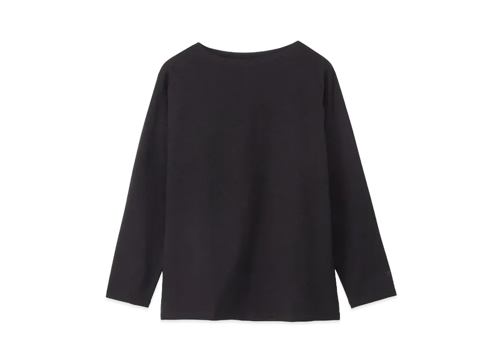 Goldwin Hard Twist Boat Neck Long Sleeve T-Shirt (Unisex) "Black"