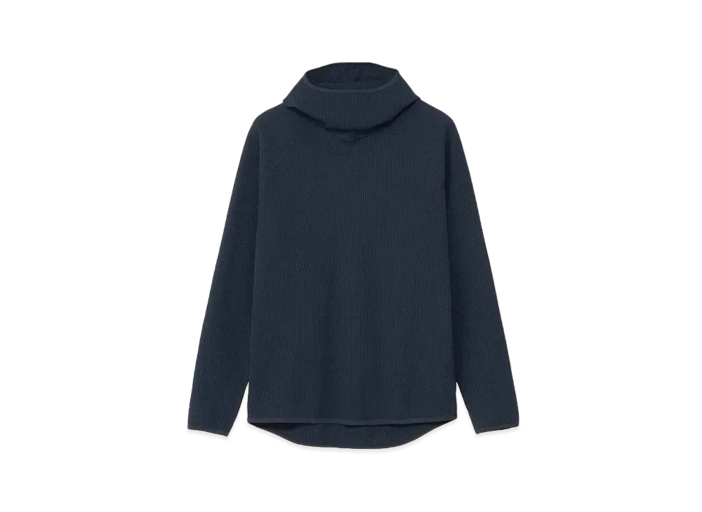 Goldwin Waffle Light Long Sleeve Hoodie (Unisex) "Ink Navy"