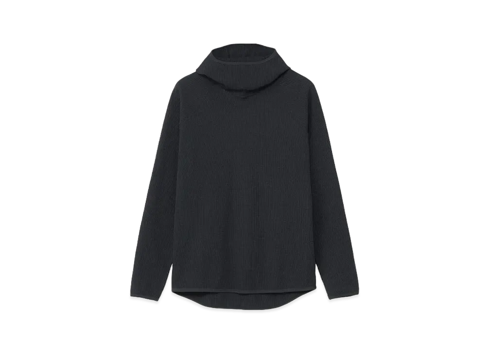 Goldwin Waffle Light Long Sleeve Hoodie (Unisex) "Black"