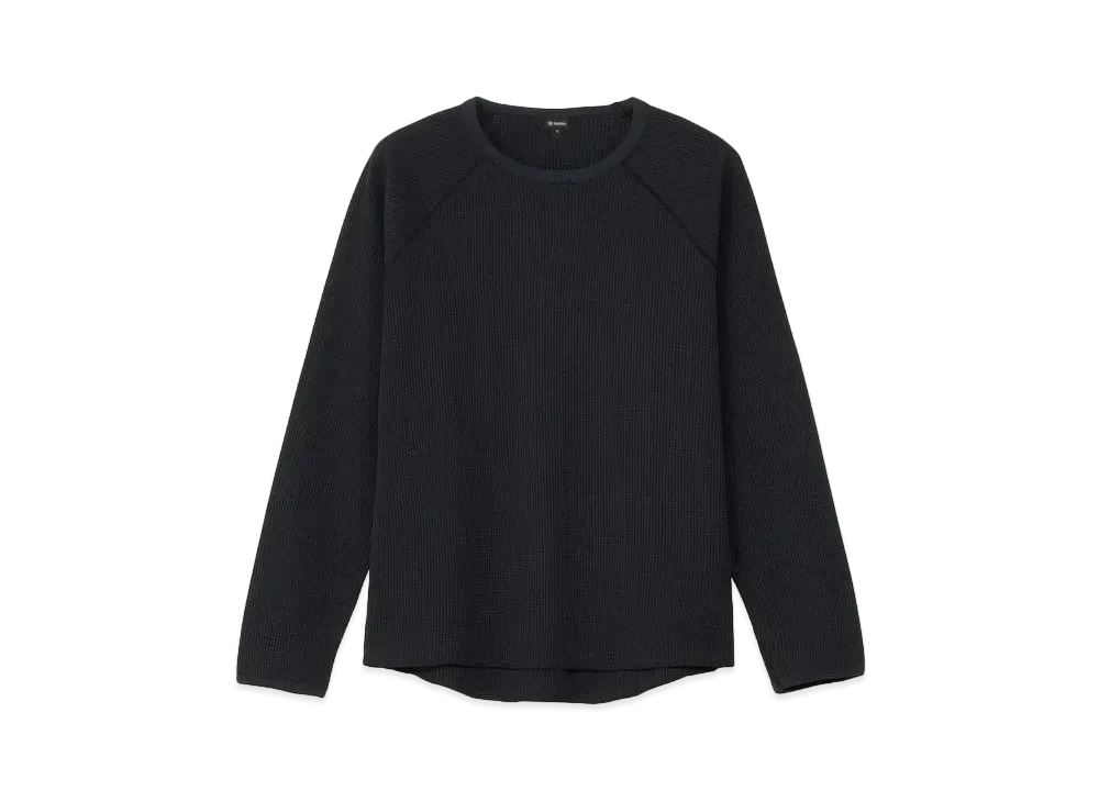 Goldwin Waffle Light Long Sleeve T-shirt (Unisex) "Black"