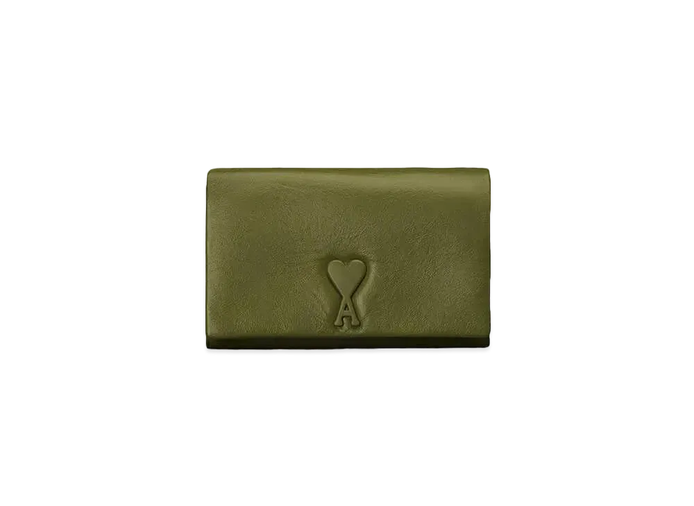 AMI PARIS Voulez-Vous Strap Wallet "Olive"