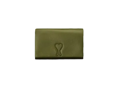 AMI PARIS Voulez-Vous Strap Wallet "Olive"