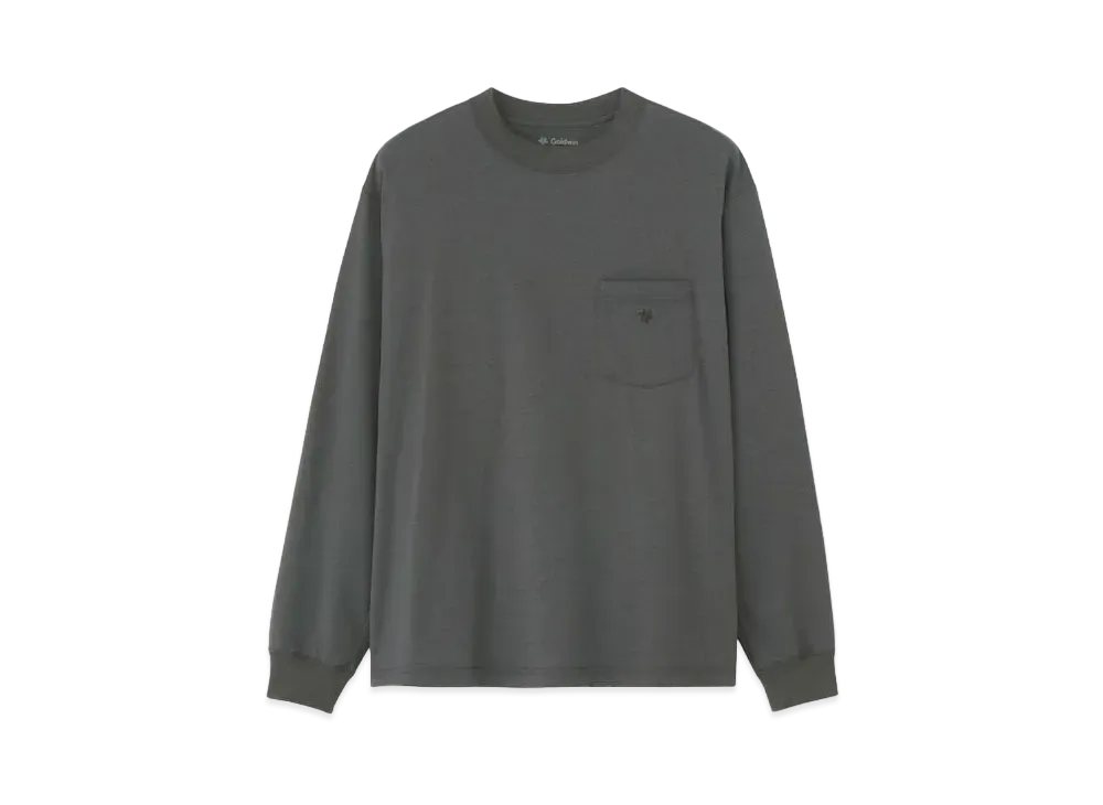 Goldwin Oversize Long Sleeve Pocket T-shirt (Unisex) "Dark Charcoal"