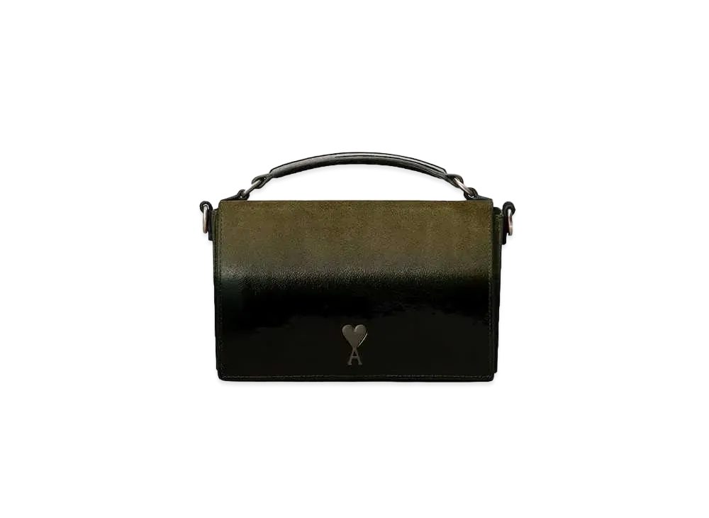 AMI PARIS Ami de Coeur Lunch Box Bag "Dark Olive Green"