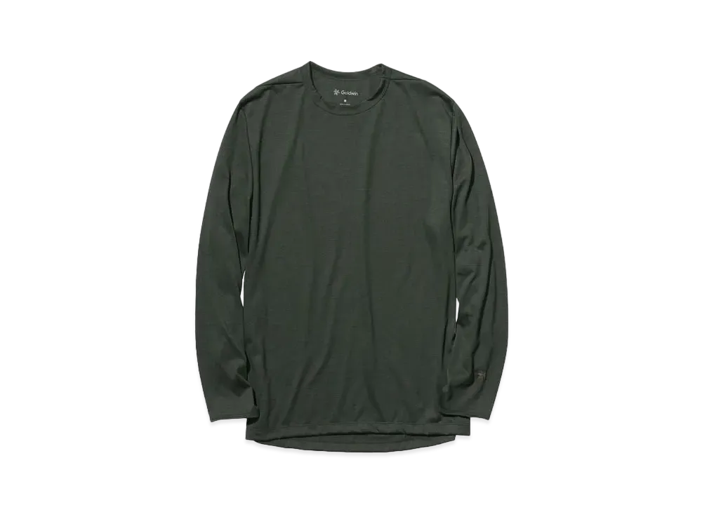 Goldwin Wool Long Sleeve T-shirt (Unisex) "Deep Moss"