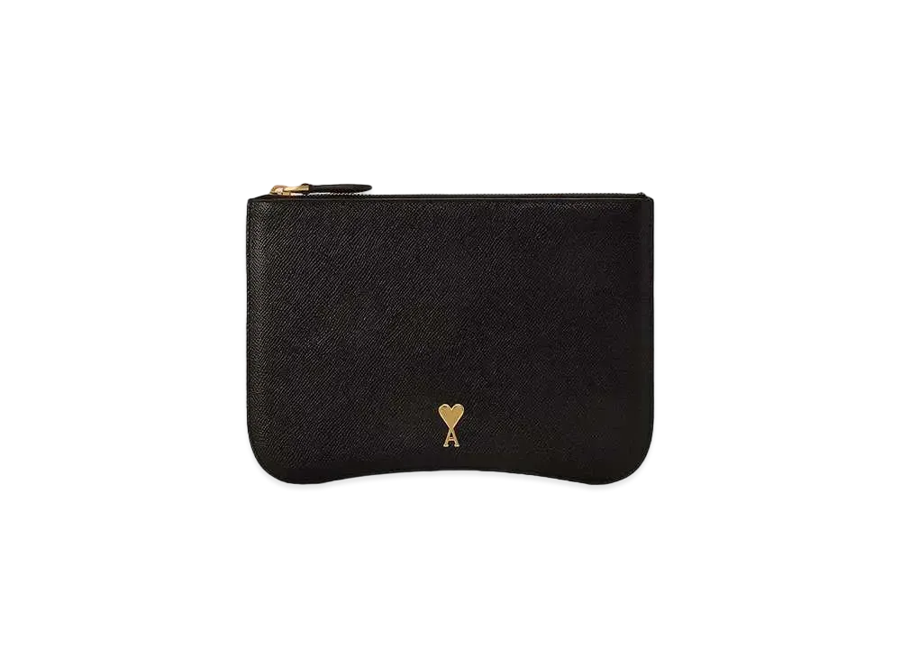 AMI PARIS Paris Paris Pouch "Black/Vibrated Brass"