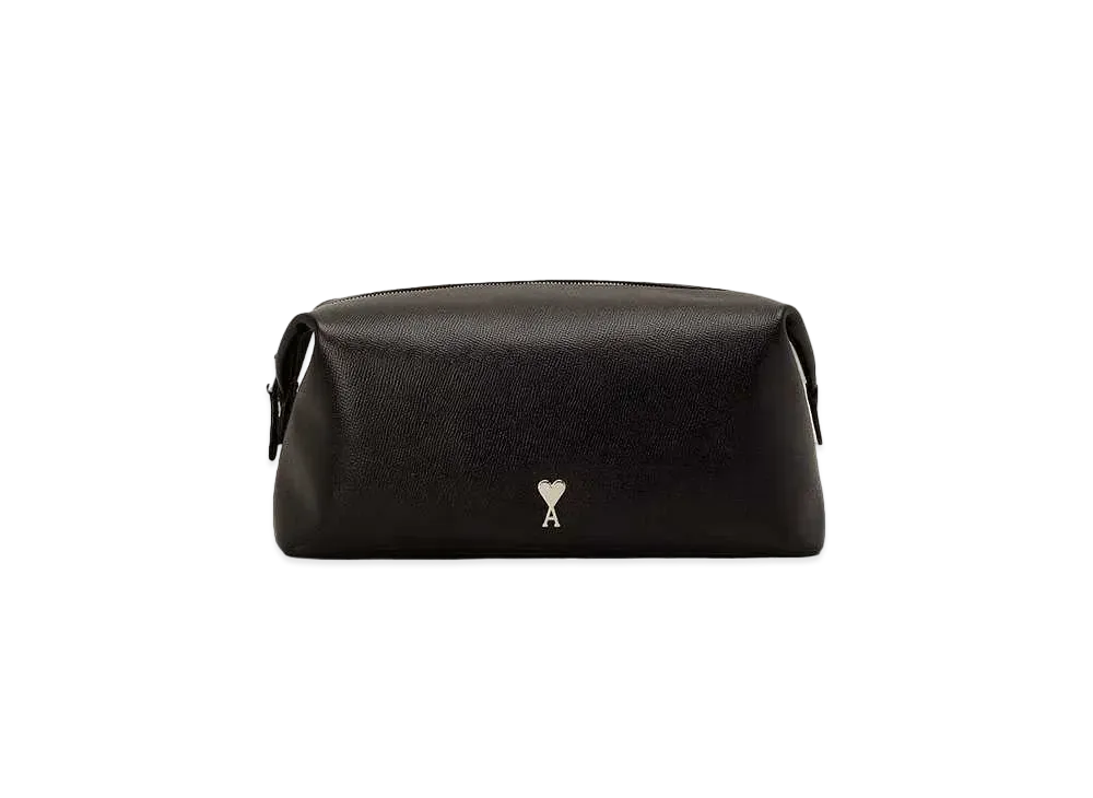 AMI PARIS Paris Paris Pouch #1 "Black/Vibrated Silver"