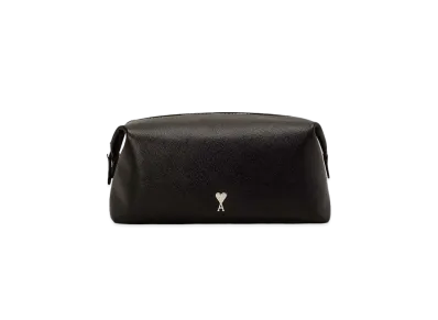 AMI PARIS Paris Paris Pouch #1 "Black/Vibrated Silver"