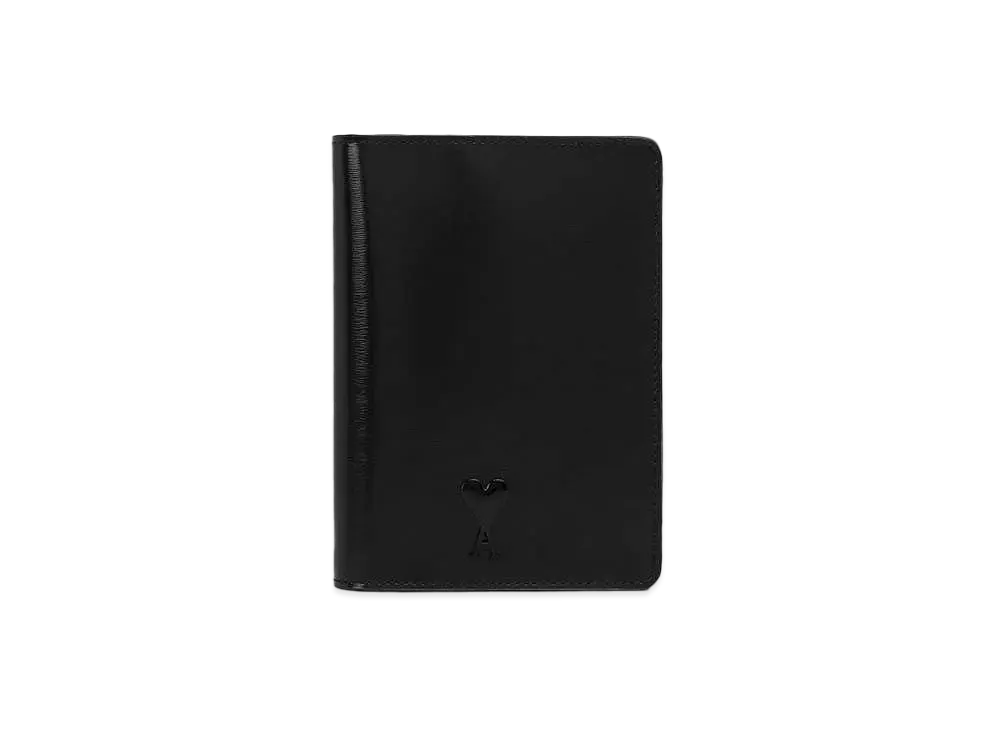 AMI PARIS Ami de Coeur Passport Holder "Black"