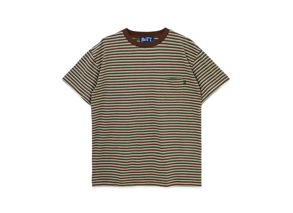 BoTT Jacquard Border Pocket Tee "Brown"