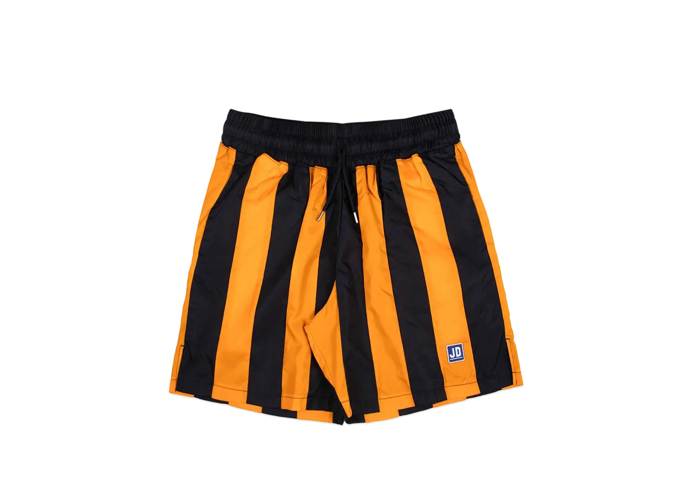 Just Don Vertical Stripes Shorts "Black/Orange"