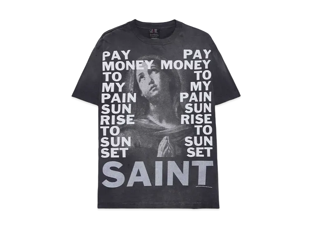 SAINT Mxxxxxx x Pay money To my Pain PTP_SS Tee / Stay Real "Black"