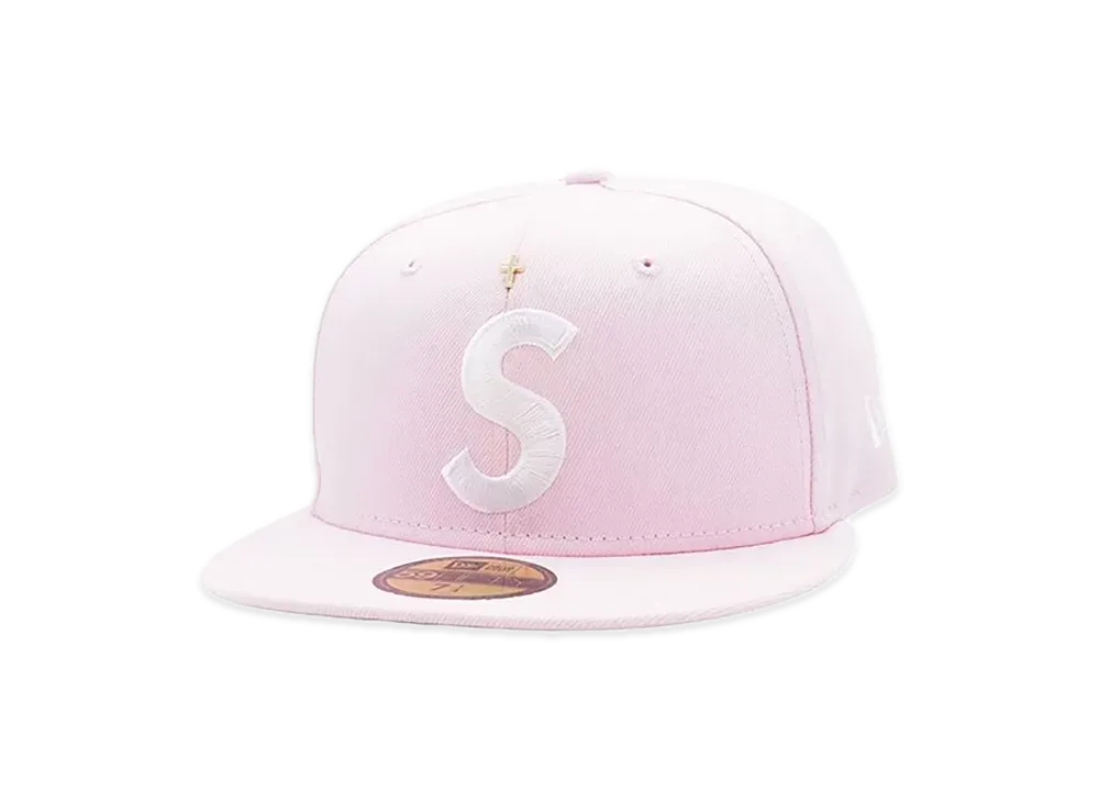 Supreme Gold Cross S Logo New Era "Pink"