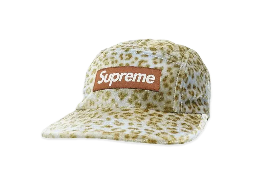 Supreme Leopard Velvet Camp Cap "Tan"