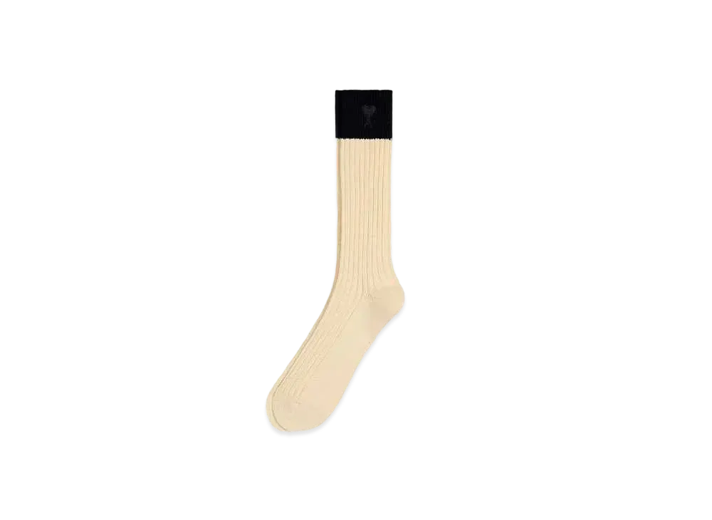 AMI PARIS Ami de Coeur Socks "Off White"