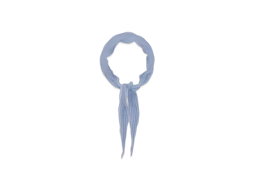 AMI PARIS Pleated Scarf "Cashmere Blue"