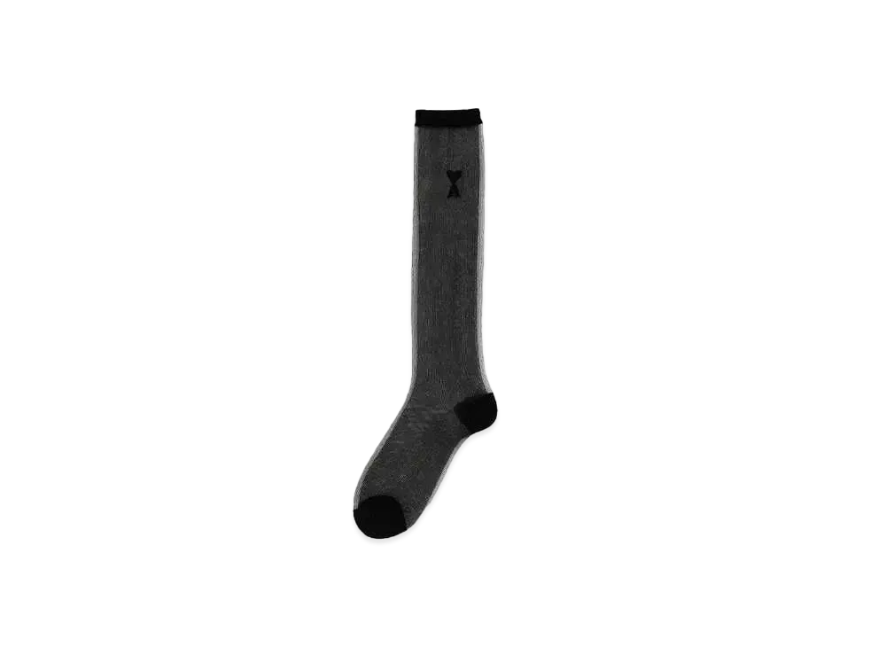 AMI PARIS Ami de Coeur See Through Socks "Black"