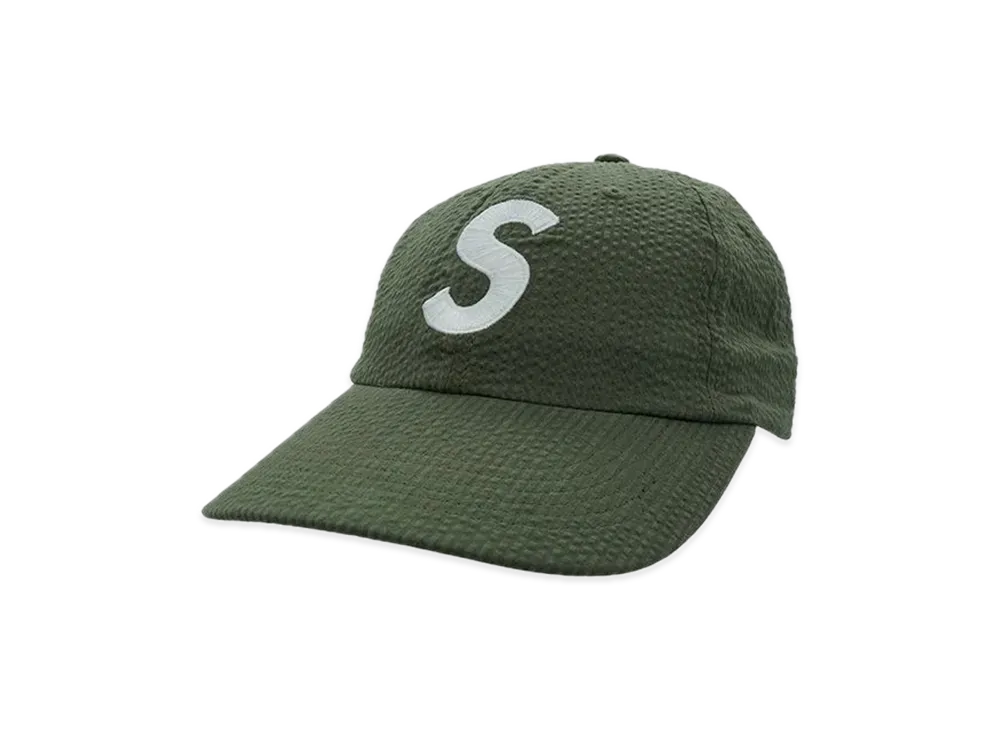 Supreme Seersucker S Logo 6-Panel "Green"