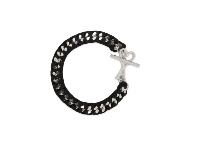 AMI PARIS Ami de Coeur Chain Bracelet "Black/Silver"