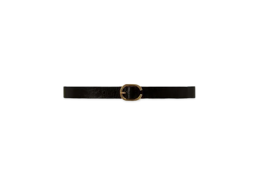 AMI PARIS Oval Buckle Belt 25mm "Black"