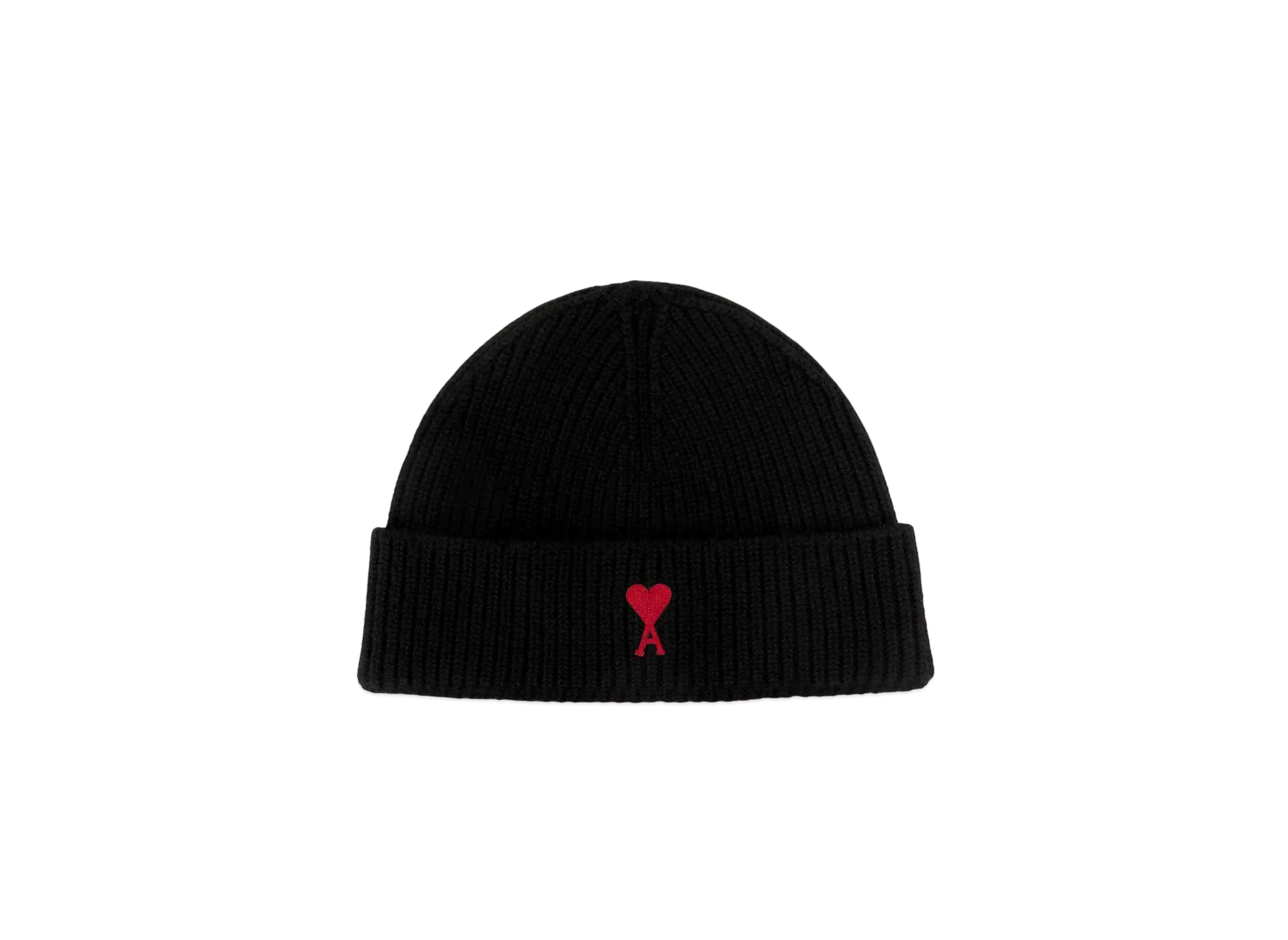 AMI PARIS Ami de Coeur Beanie "Black/Red"