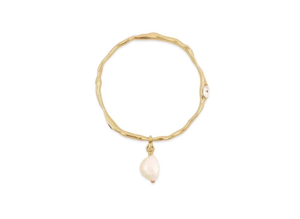 AMI PARIS Clash Pearl Drop Bracelet "902 Gold"