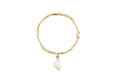 AMI PARIS Clash Pearl Drop Bracelet "902 Gold"