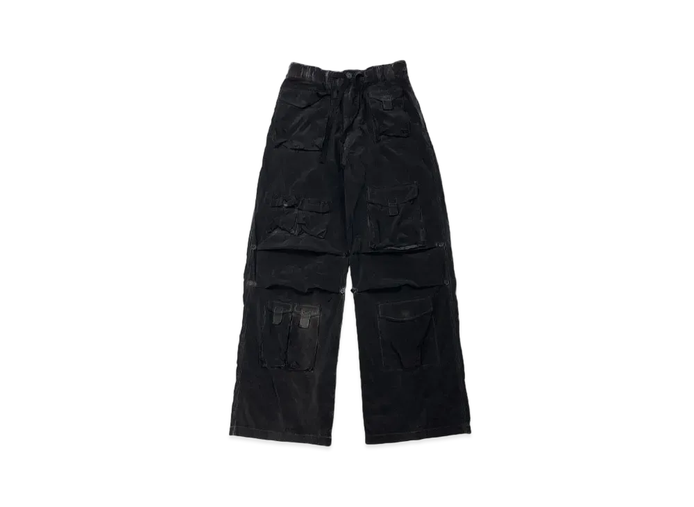 DAIRIKU Vintage Wash PKT Nylon Pants "Vintage Mud Black"