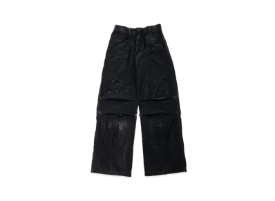 DAIRIKU Vintage Wash PKT Nylon Pants "Vintage Mud Black"