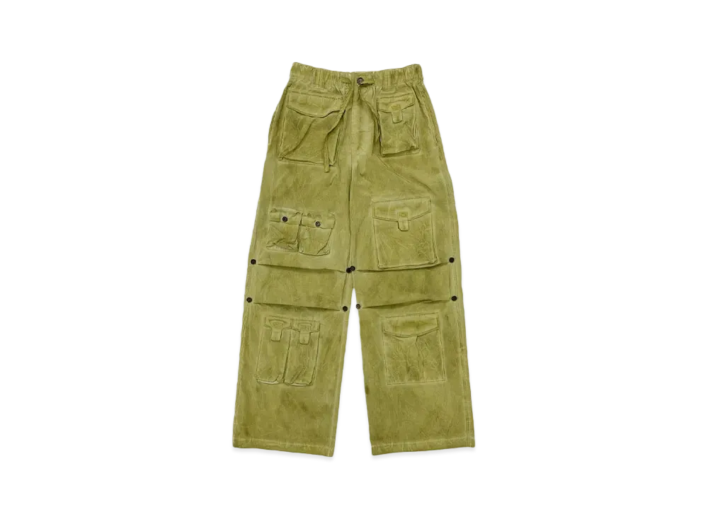 DAIRIKU Vintage Wash PKT Nylon Pants "Vintage Mud Green"
