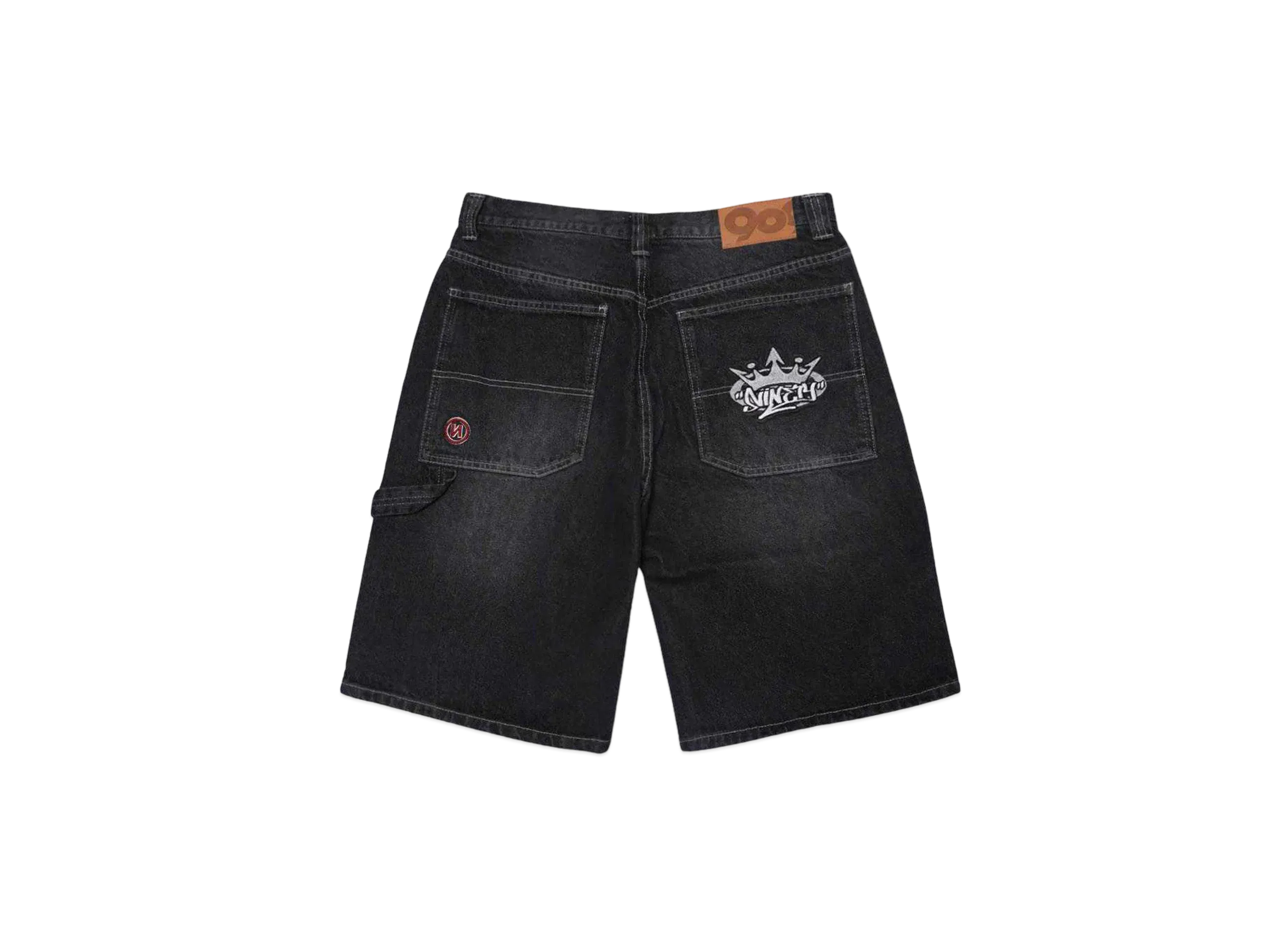 9090 King Logo Buggy Half Denim "Black "