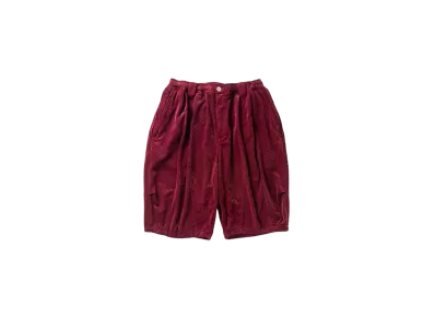 TIGHTBOOTH Dot Velour Big Shorts "Burgundy"