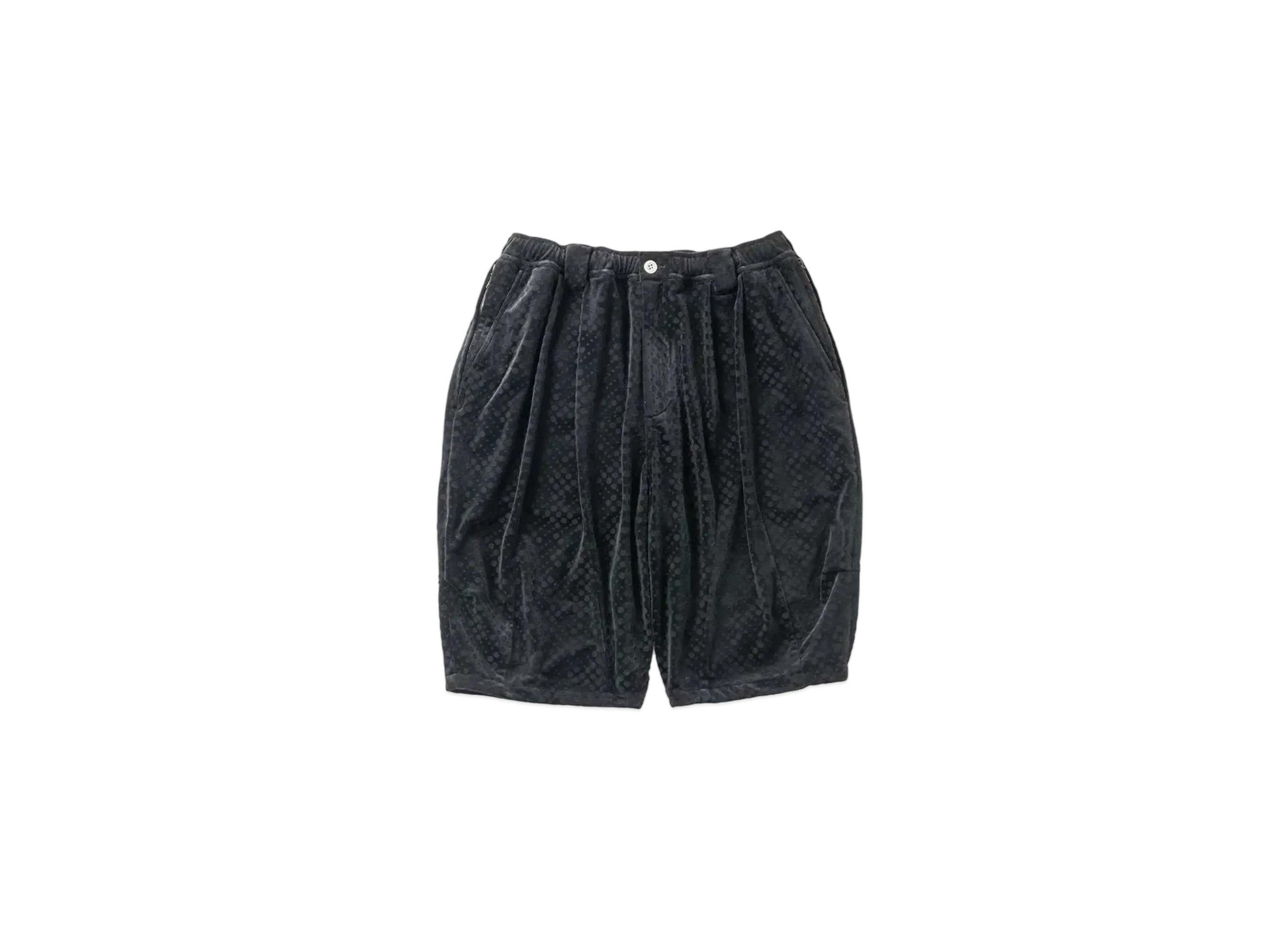 TIGHTBOOTH Dot Velour Big Shorts "Black"