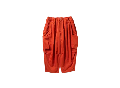 TIGHTBOOTH Seersucker Cropped Cargo Pants "Orange"