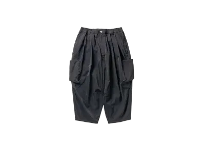 TIGHTBOOTH Seersucker Cropped Cargo Pants "Black"