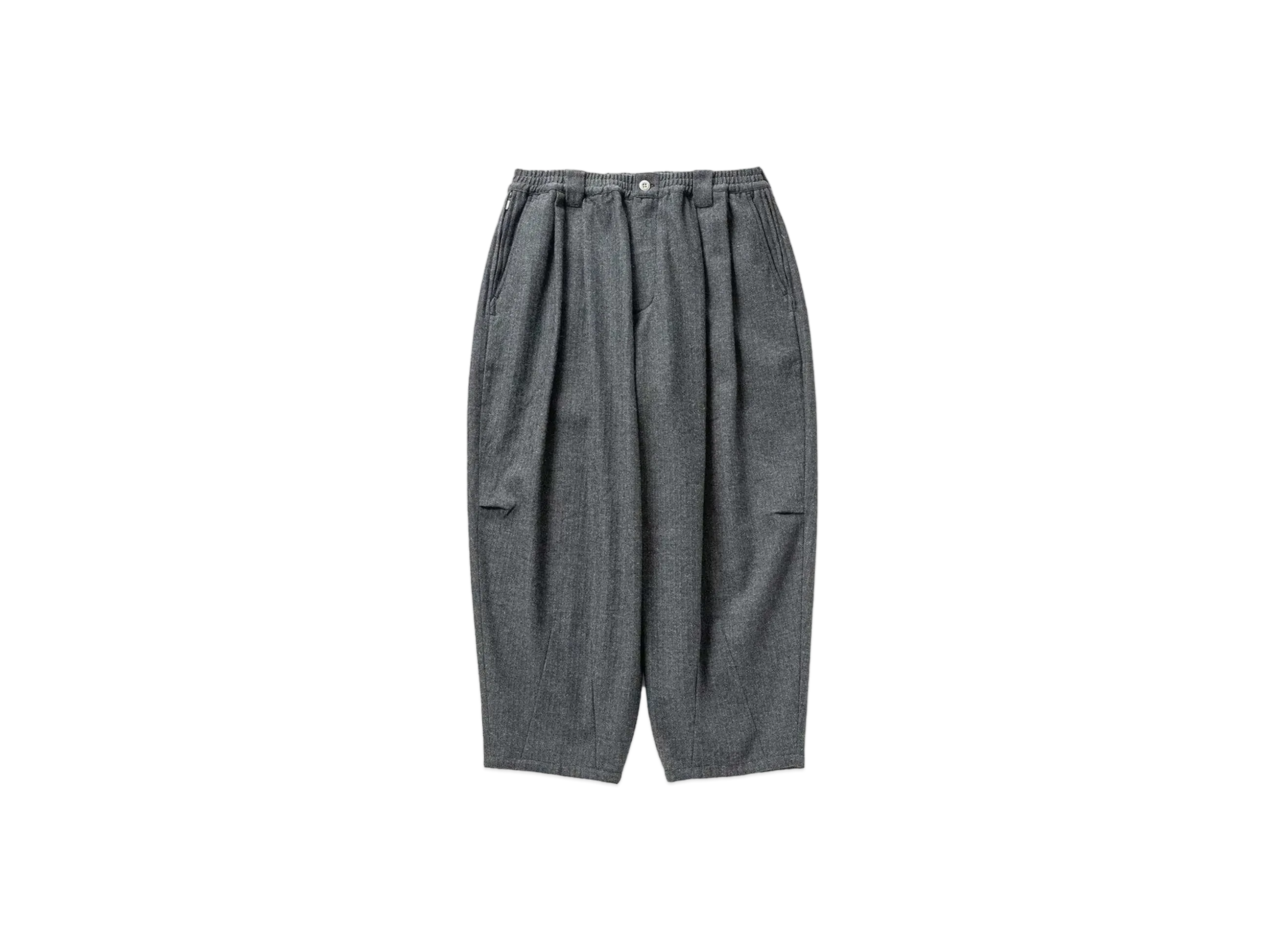 TIGHTBOOTH Wool Herringbone Balloon Pants "Charcoal"
