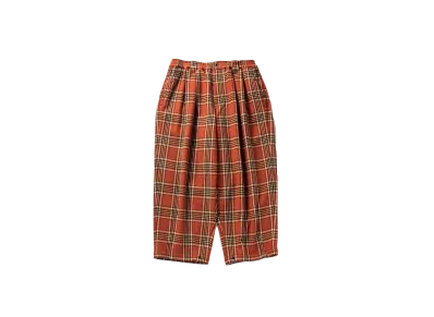 TIGHTBOOTH Plaid Flannel Baggy Slacks "Orange"