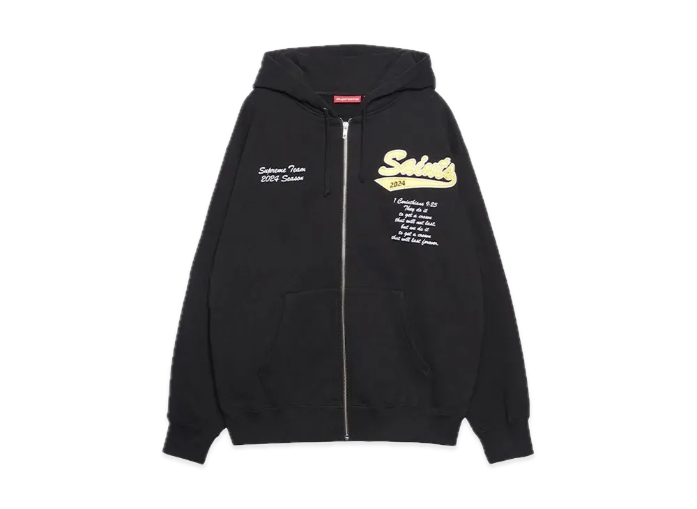 Supreme Salvation Zip Up Hooded Sweatshirt "Black"
