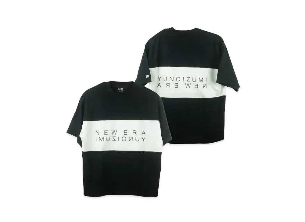 NEW ERA x YUNOIZUMI Short Sleeve Oversized Performance T-Shirt Panel Logo "Black"