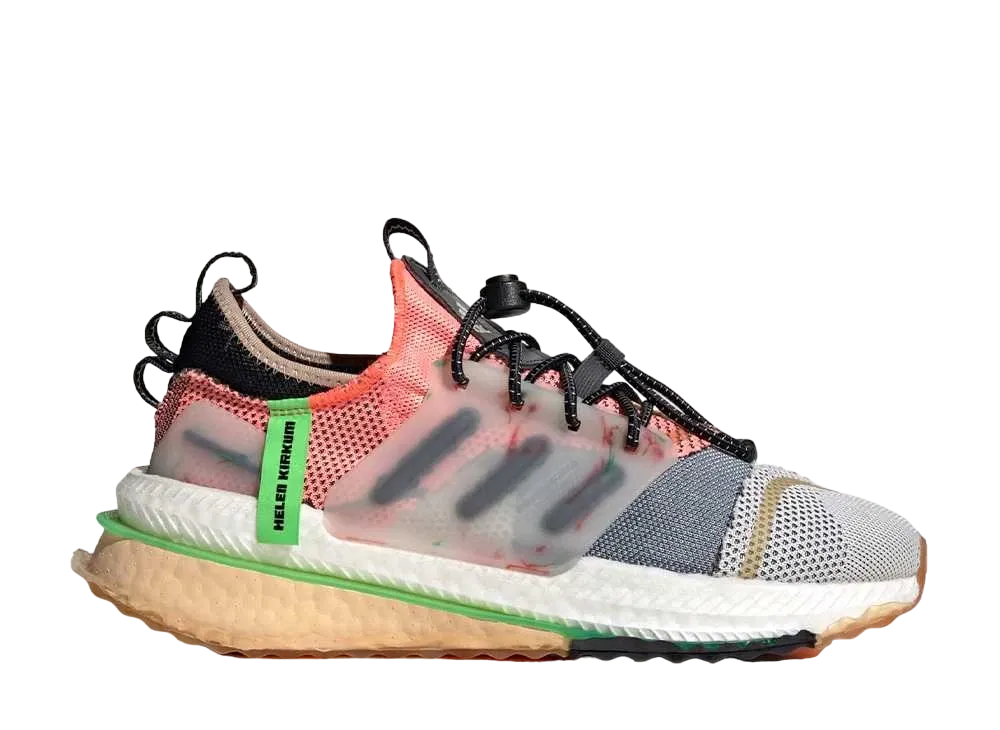 ヘレン・カークム × アディダス X PLRブースト "アルミニウム/コアブラック/ルシッドライム"