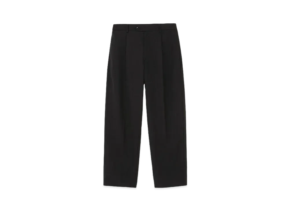 Goldwin Wool Bamboo One Tuck Pants (Unisex) "Black"