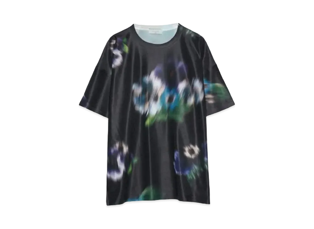 TAUPE GRAPHICAL OVER PRINT MESH LOOSE TEE for HYPE DROP Exclusive "MULTI"