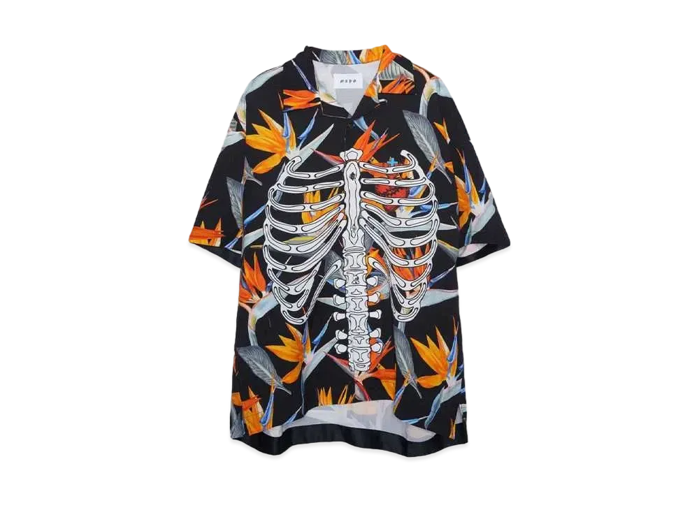 MAYO Bird of paradise bone shirts "BLACK"