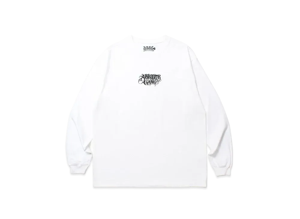 APHRODITEGANG Classic Logo L/S Tee White "Black"